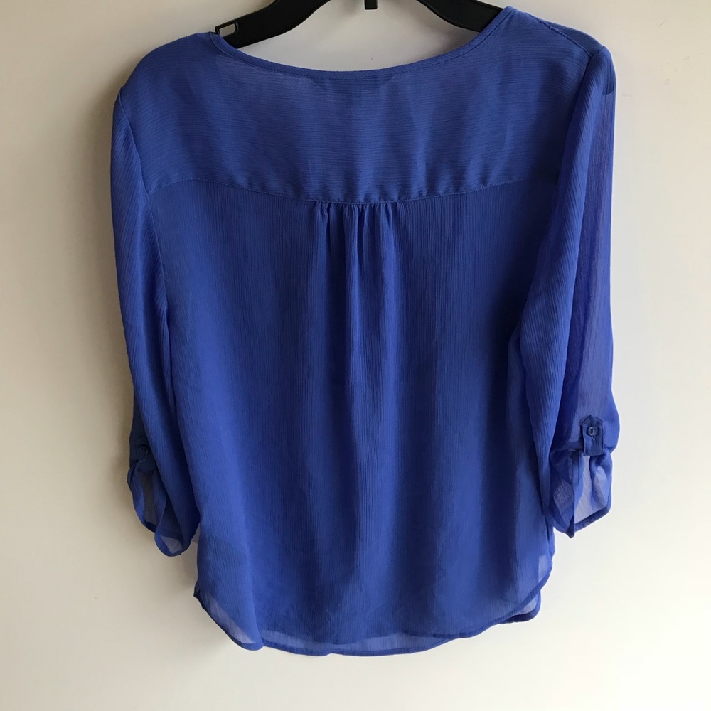 Purple Express sequenced size XS Roll sleeve top - Picture 4 of 4